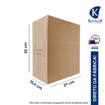 Caixa De Papelão 26 Para Correio, Sedex, E-commerce 27x15,4x33